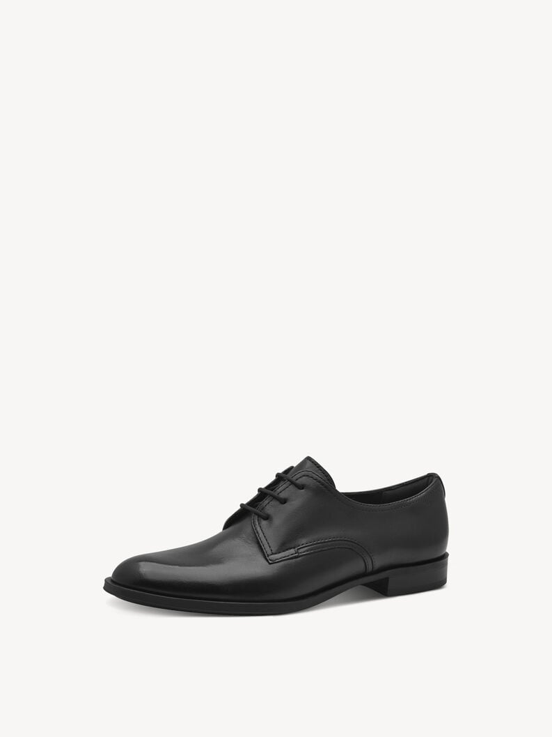 Tamaris Lederhalbschuh - Schwarz