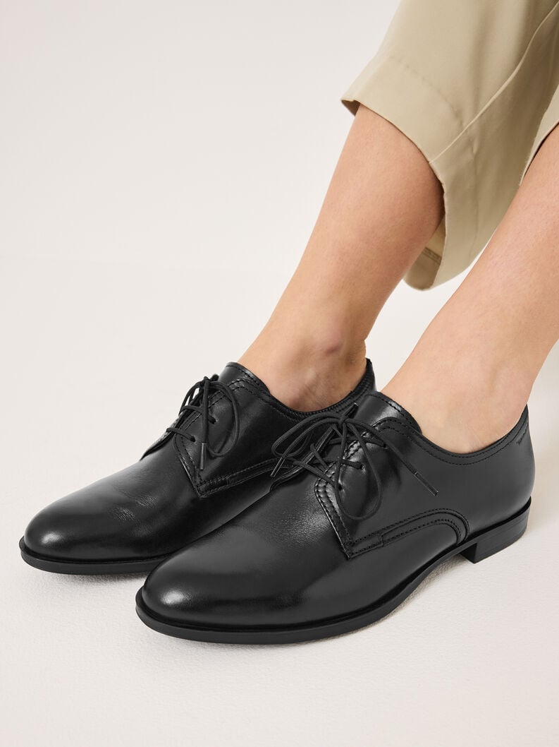 Tamaris Lederhalbschuh - Schwarz