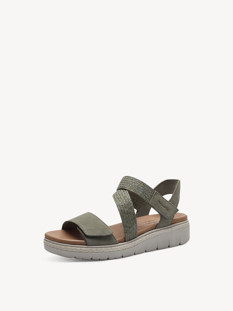Tamaris Ledersandalette - Grün