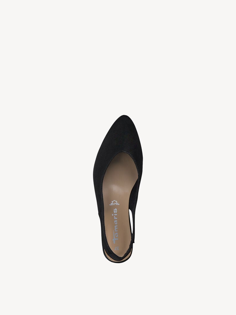 Tamaris Lederslingballerinas - Schwarz