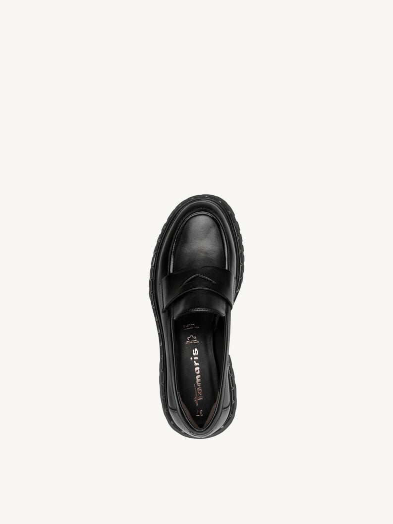 Tamaris Lederslipper - Schwarz