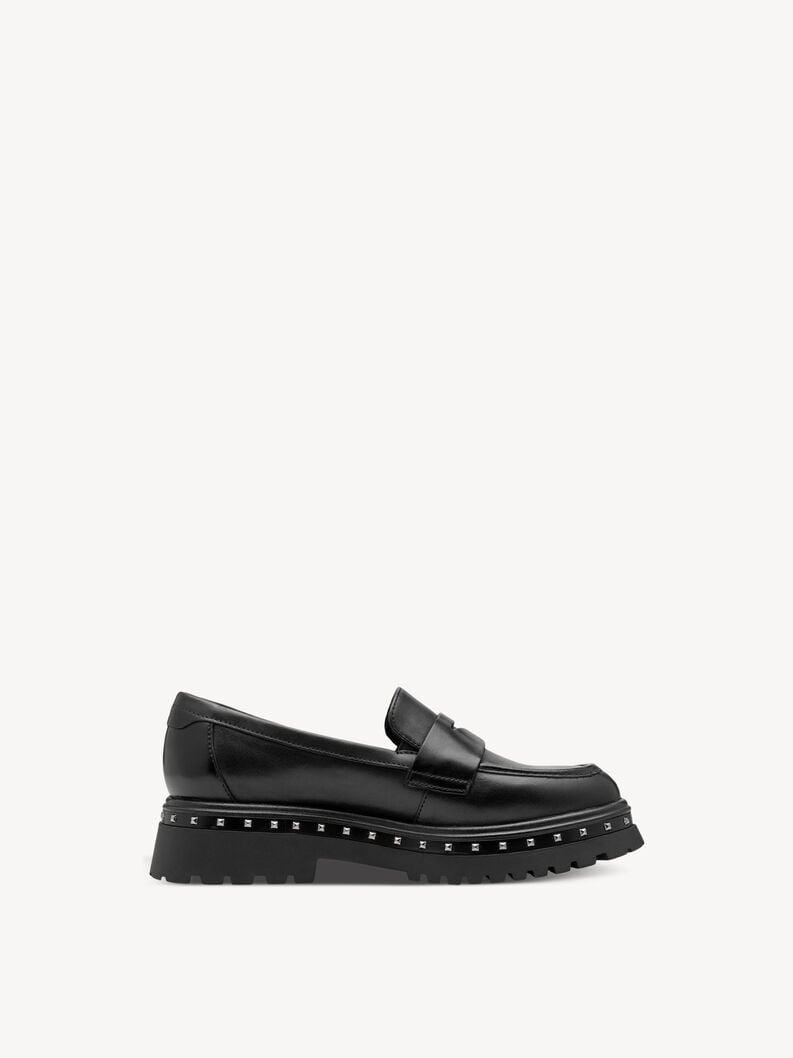 Tamaris Lederslipper - Schwarz