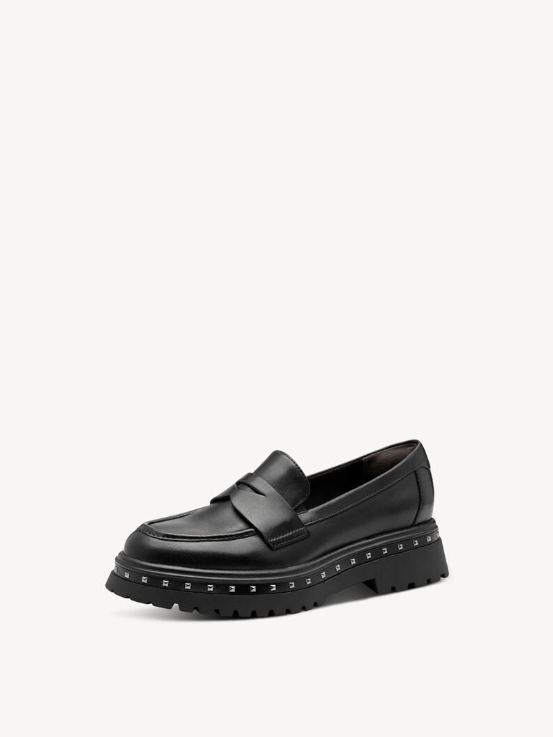 Tamaris Lederslipper - Schwarz
