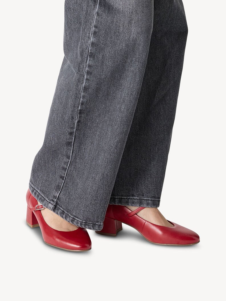 Tamaris Lederpumps - Rot