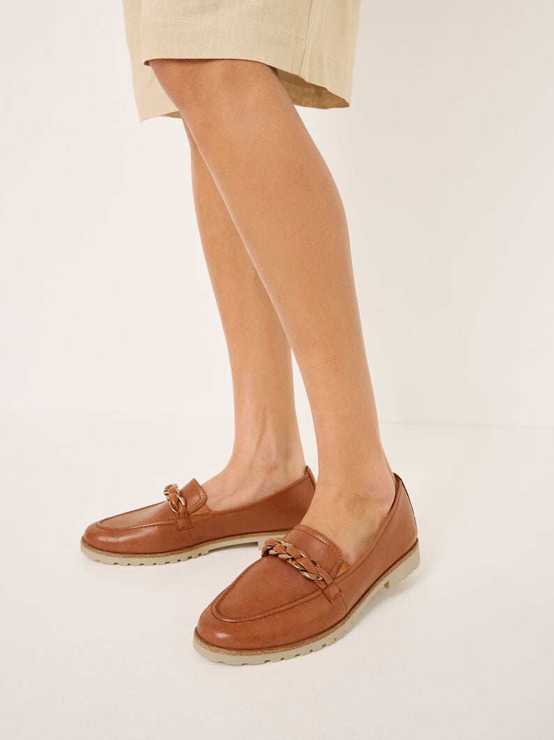Tamaris Lederslipper - Braun