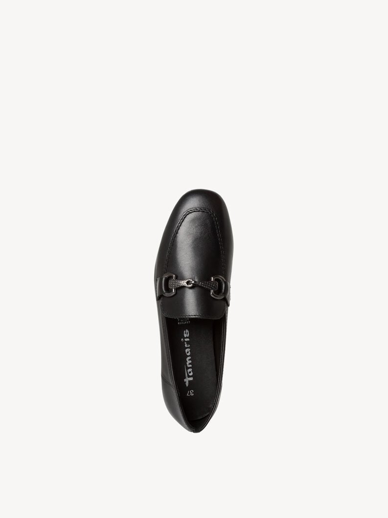 Tamaris Lederslipper - Schwarz