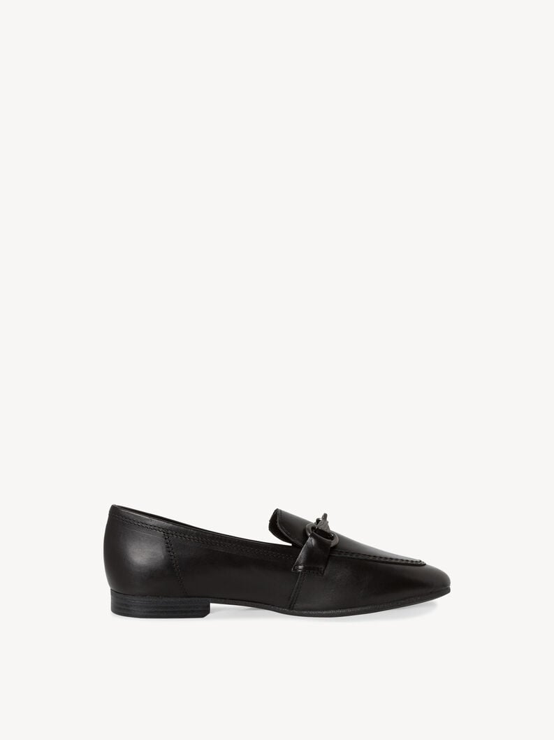 Tamaris Lederslipper - Schwarz