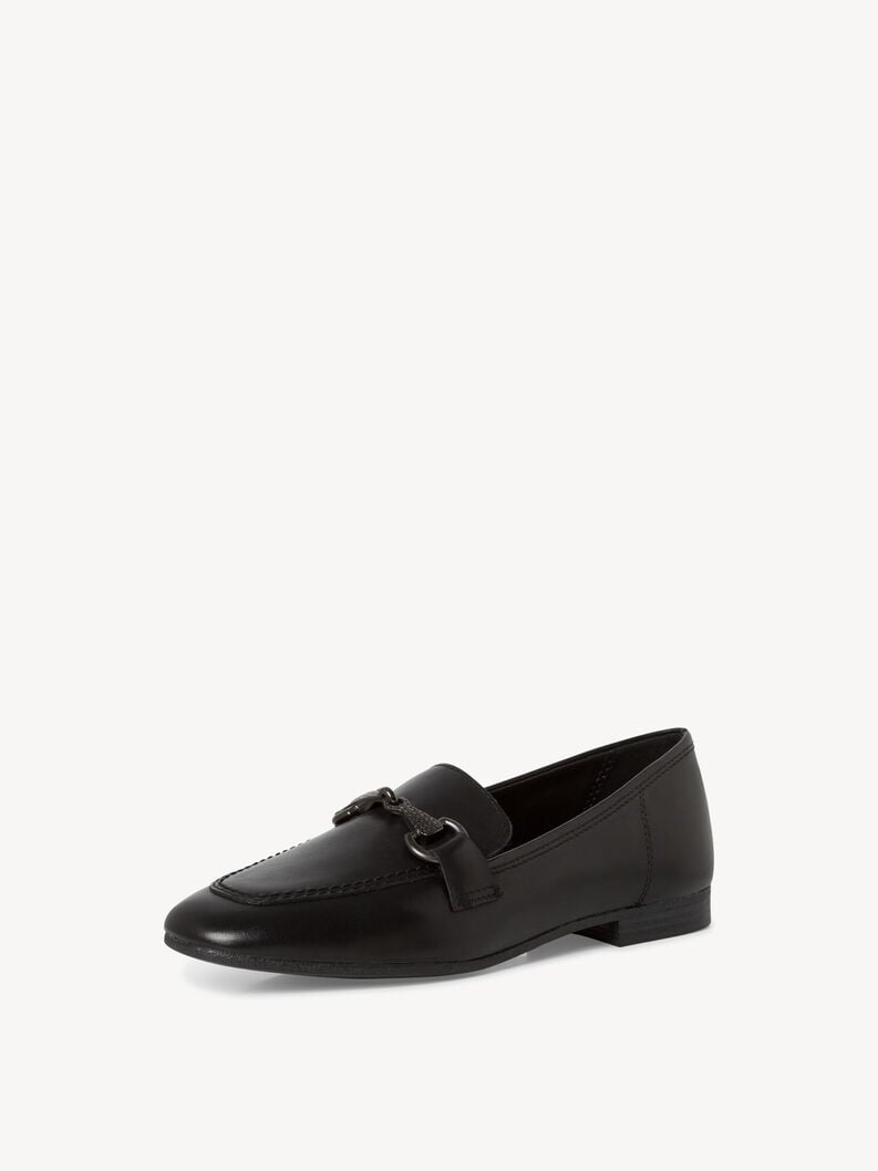 Tamaris Lederslipper - Schwarz