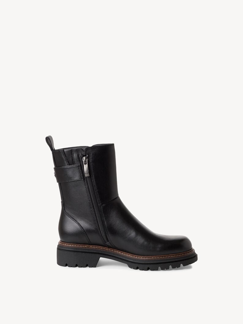 Tamaris Lederstiefelette - Schwarz