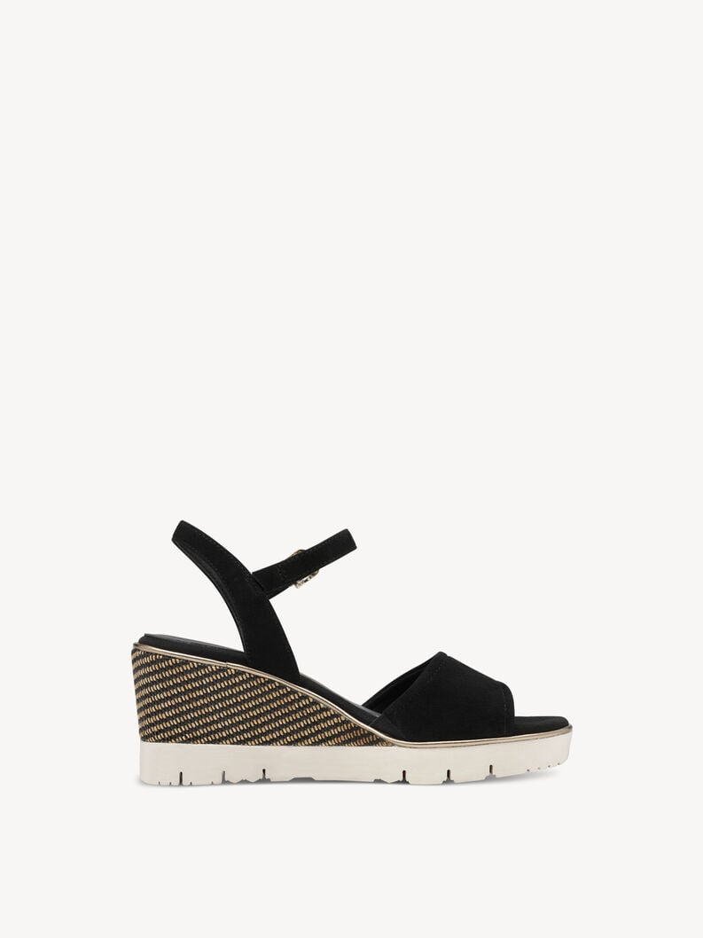 Tamaris Ledersandalette - Schwarz