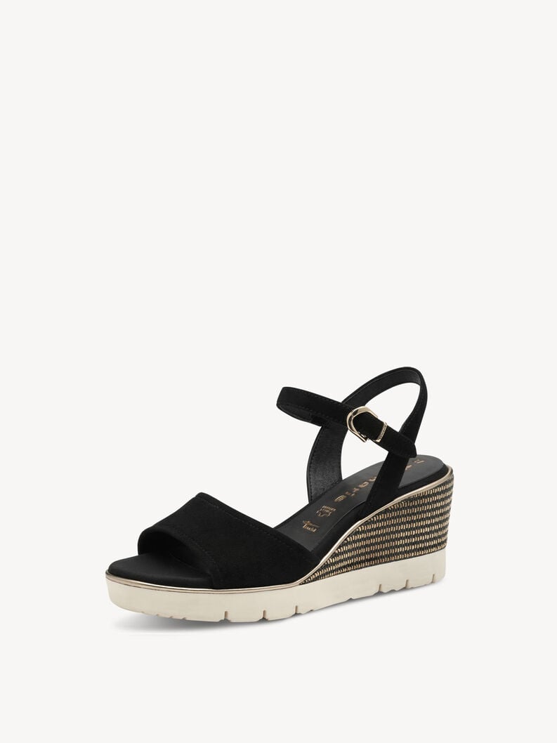 Tamaris Ledersandalette - Schwarz