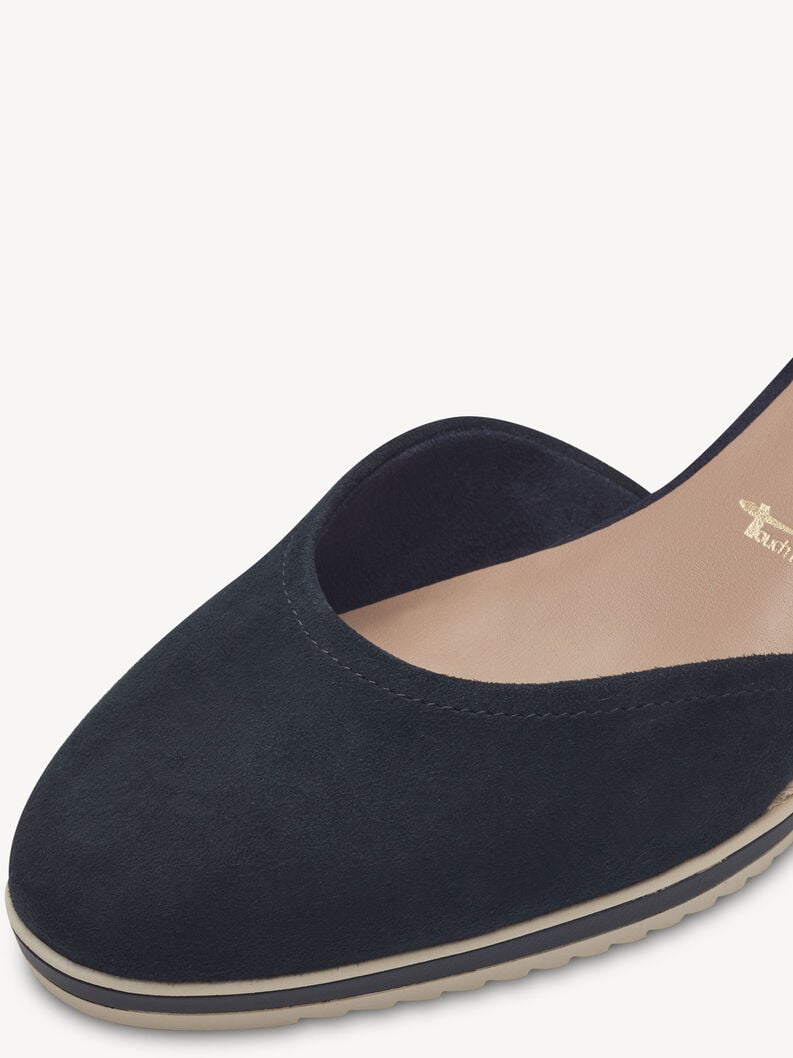 Tamaris Lederkeilpumps - Blau