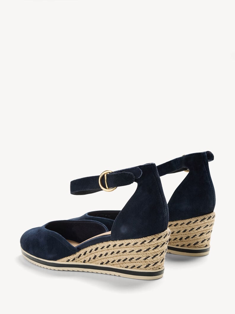 Tamaris Lederkeilpumps - Blau