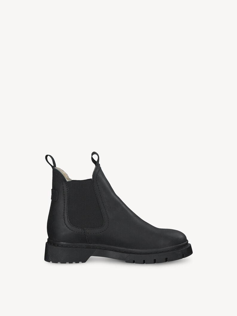 Tamaris Lederstiefelette - Schwarz Warmfutter