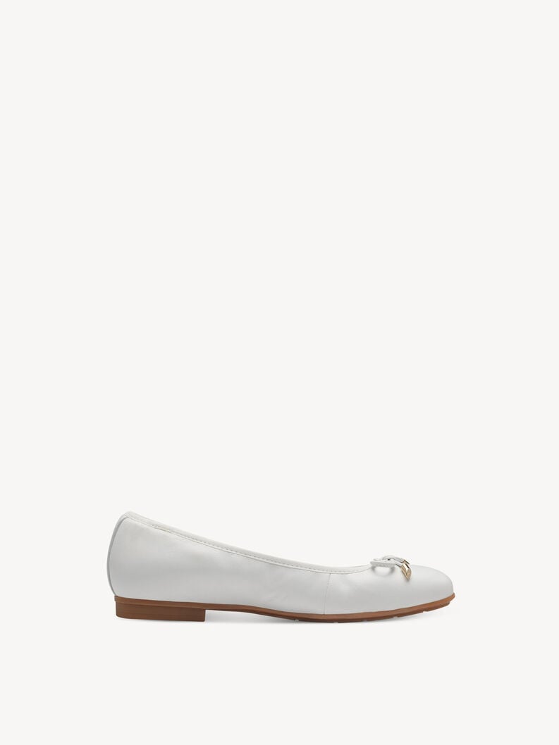 Tamaris Lederballerina - Weiß