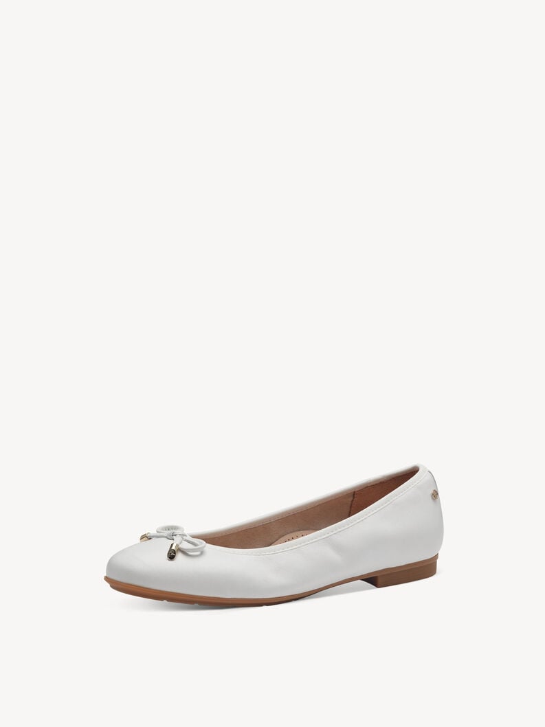 Tamaris Lederballerina - Weiß