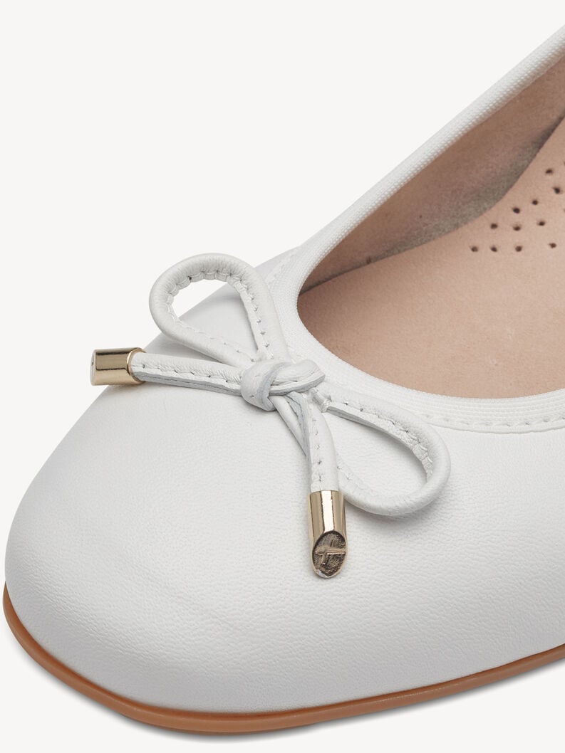 Tamaris Lederballerina - Weiß