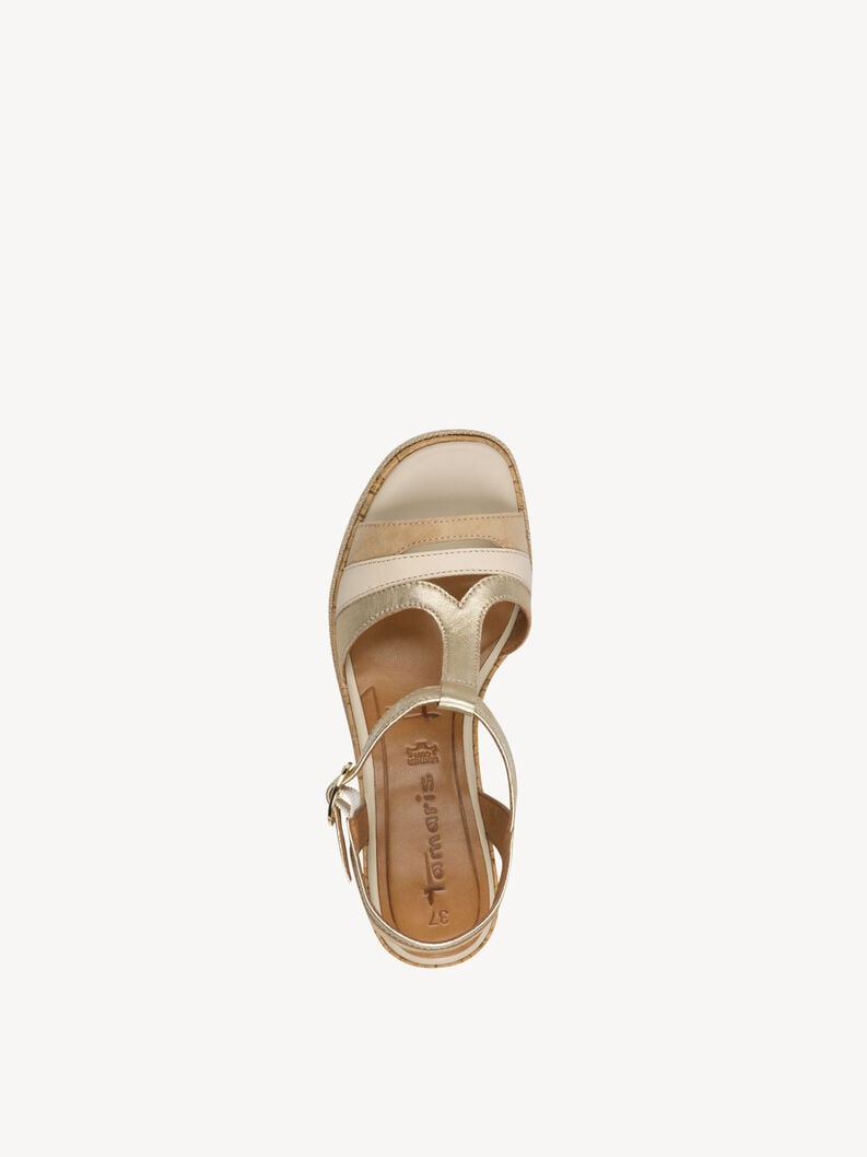 Tamaris Ledersandalette - Gold