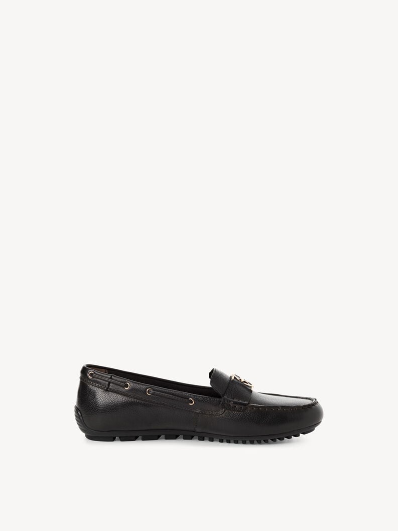 Tamaris Ledermoccassin - Schwarz