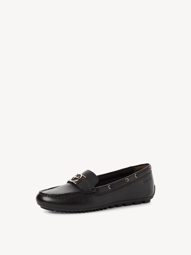 Tamaris Ledermoccassin - Schwarz