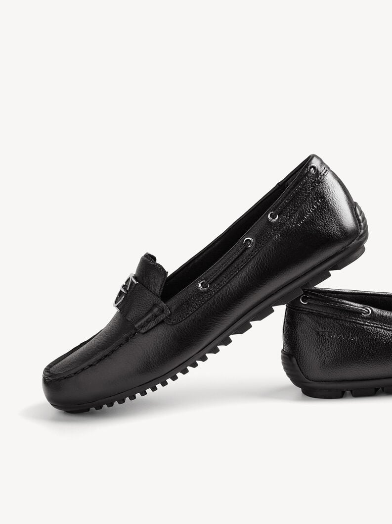 Tamaris Ledermoccassin - Schwarz