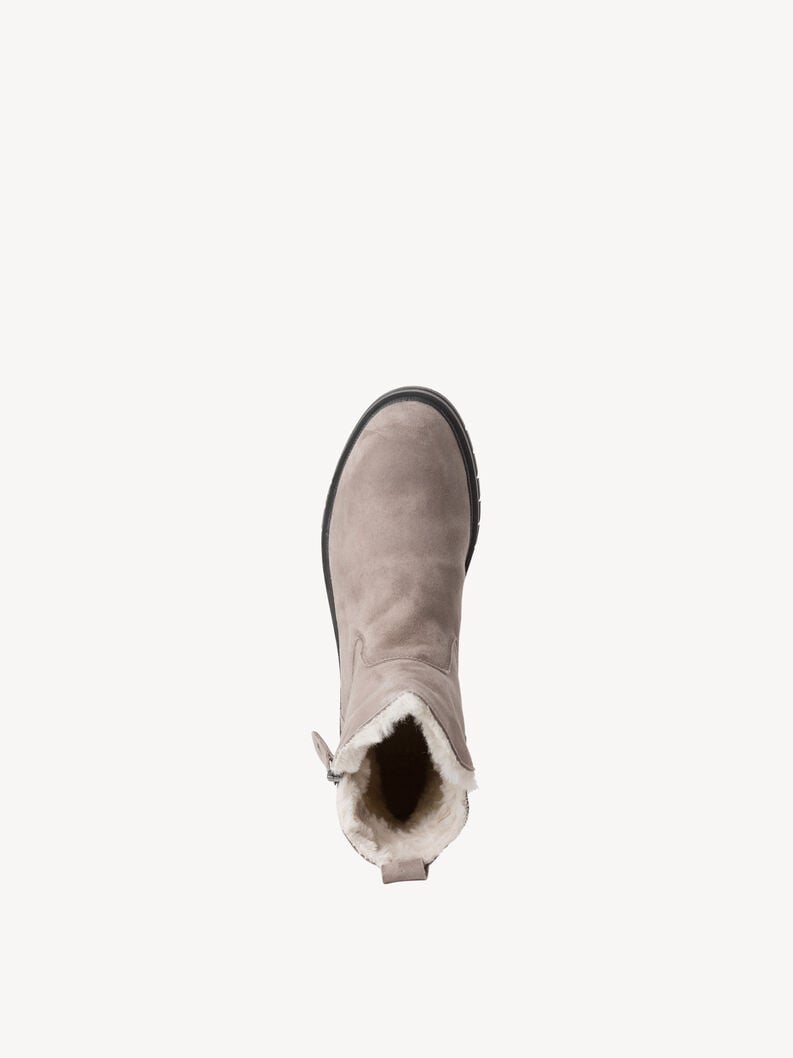 Tamaris Lederstiefelette - Grau Warmfutter