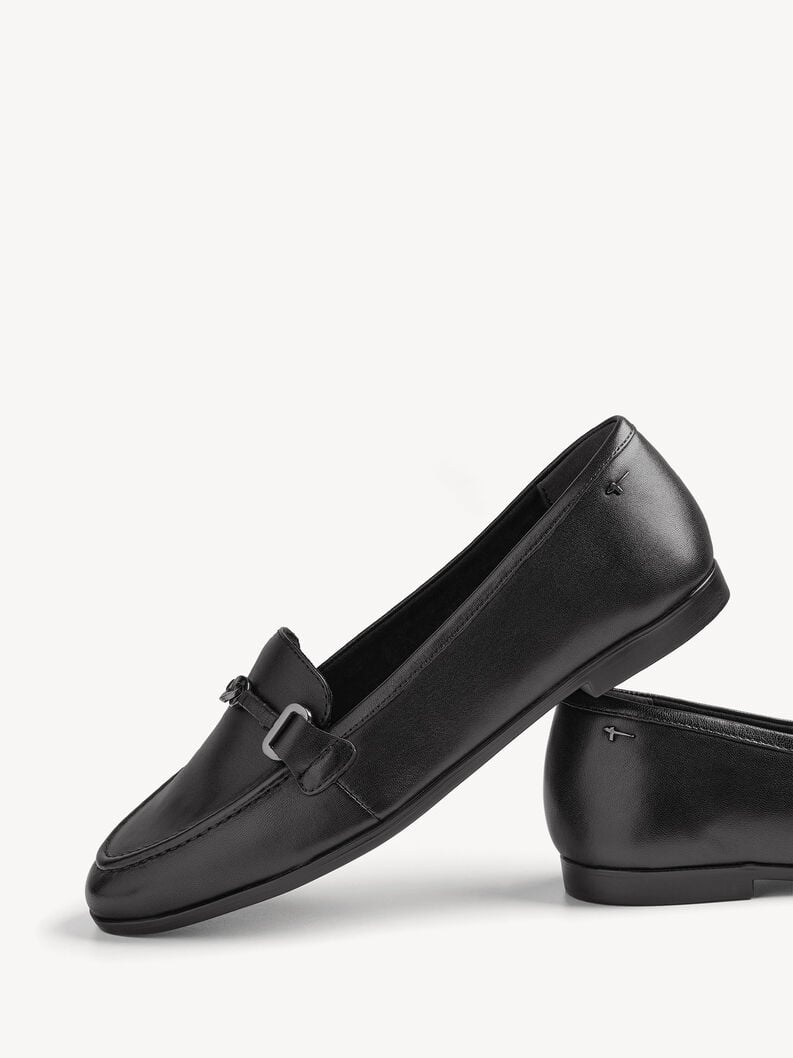 Tamaris Lederslipper - Schwarz