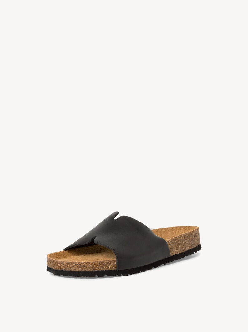 Tamaris Lederpantolette - Schwarz