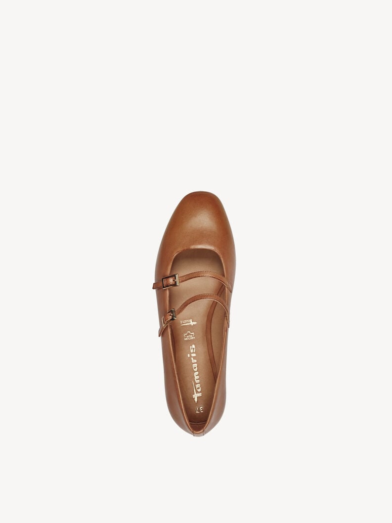 Tamaris Lederballerina - Braun