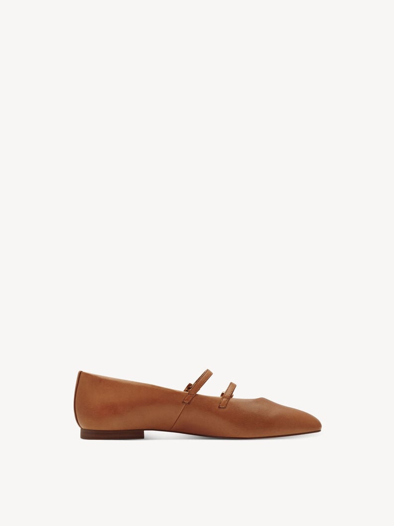 Tamaris Lederballerina - Braun