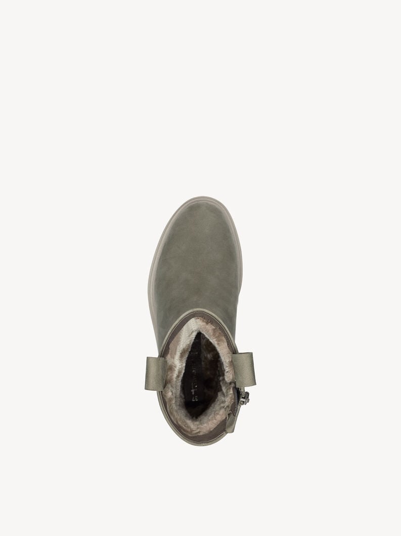 Tamaris Lederstiefelette - Grün Warmfutter
