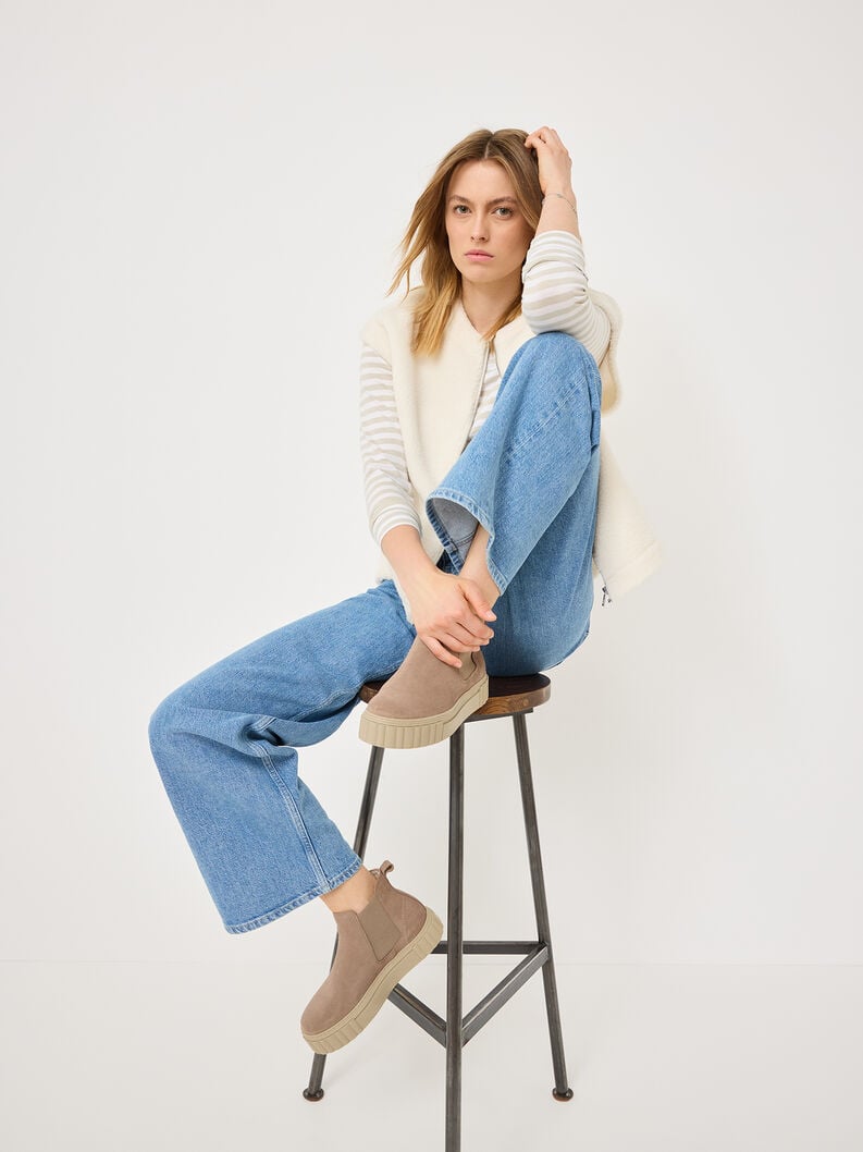 Tamaris Leder Chelsea Boot - Beige