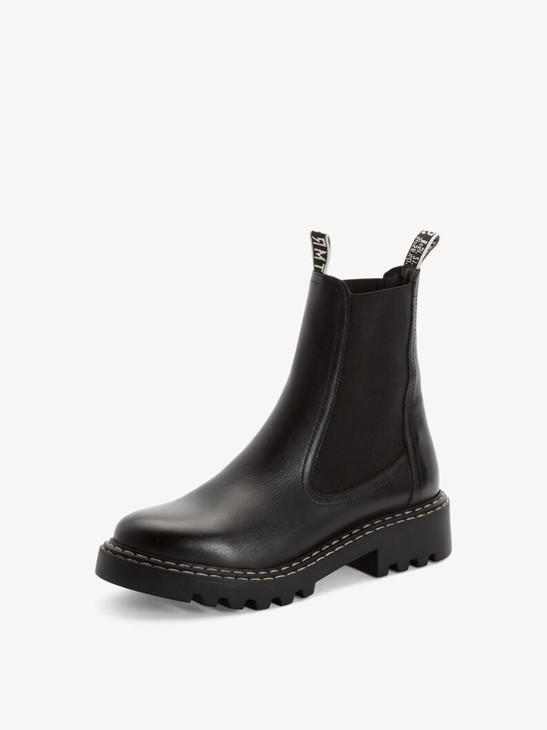Tamaris Leder Chelsea Boot - Schwarz