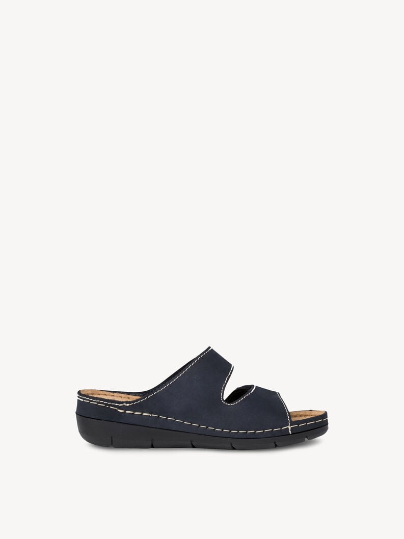 Tamaris Lederpantolette - Blau