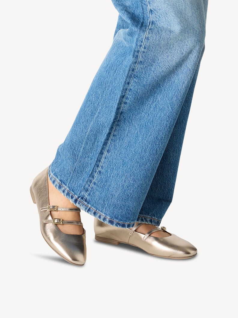 Tamaris Lederballerina - Metallic