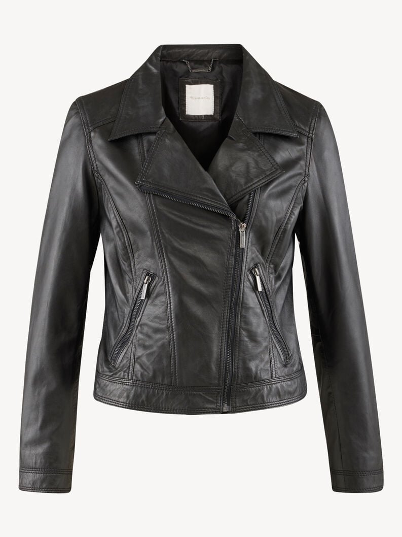 Tamaris Lederjacke - Schwarz