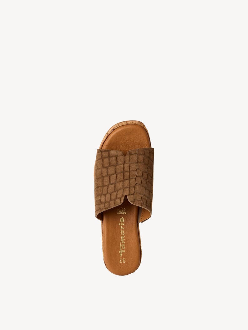 Tamaris Lederpantolette - Braun