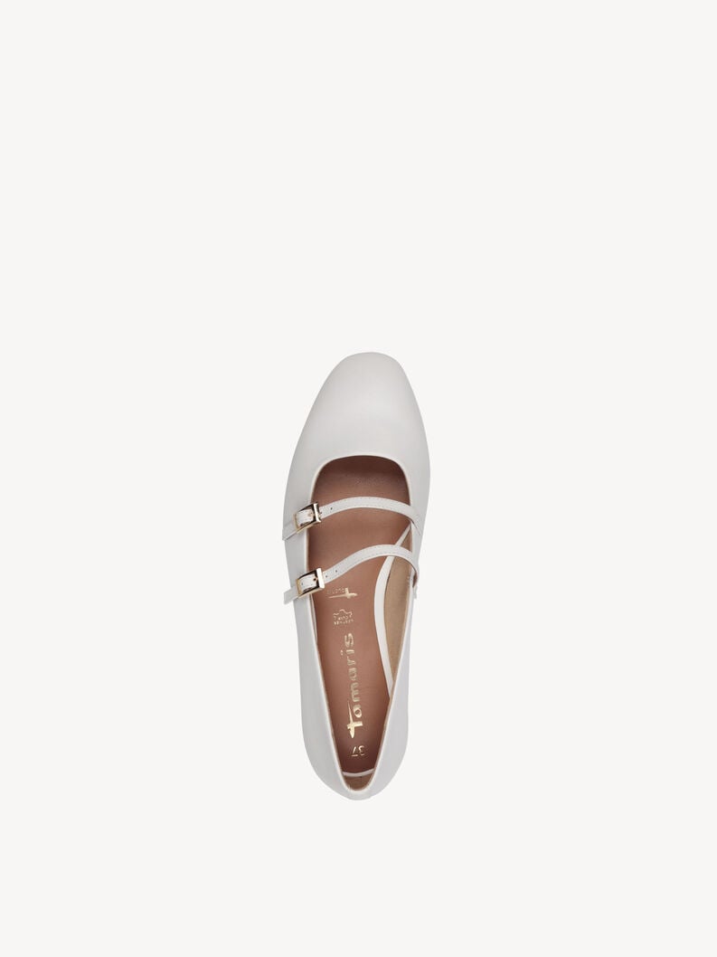 Tamaris Lederballerina - Weiß