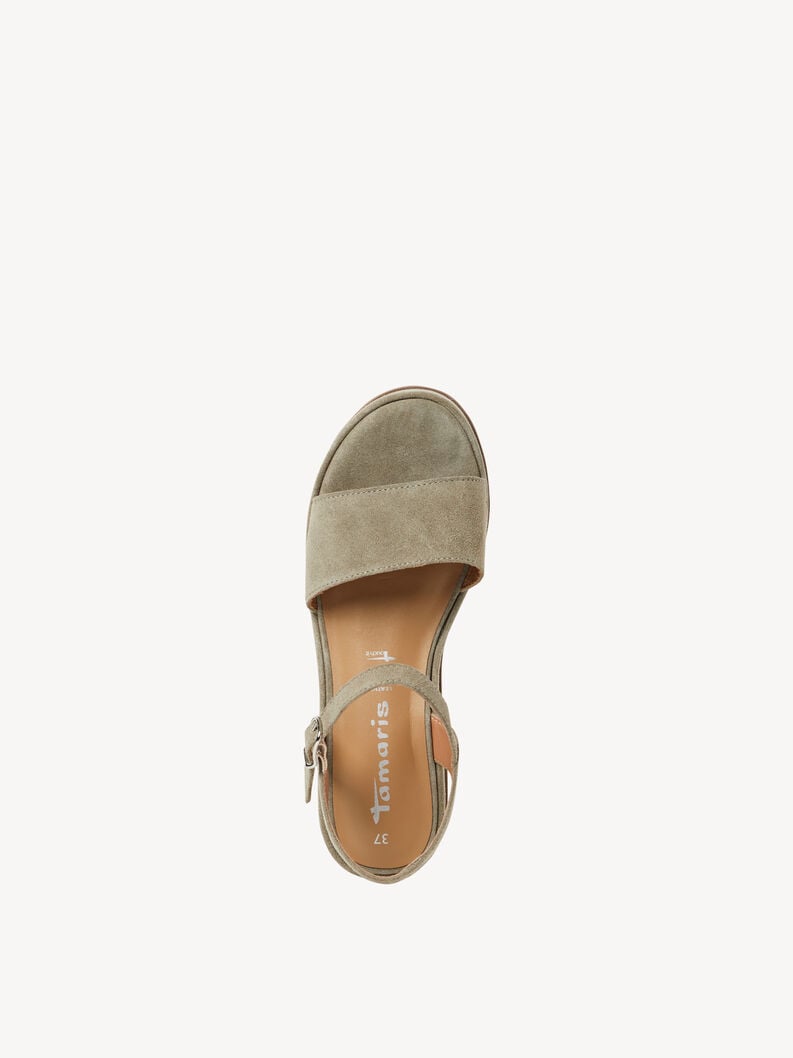 Tamaris Ledersandalette - Grün