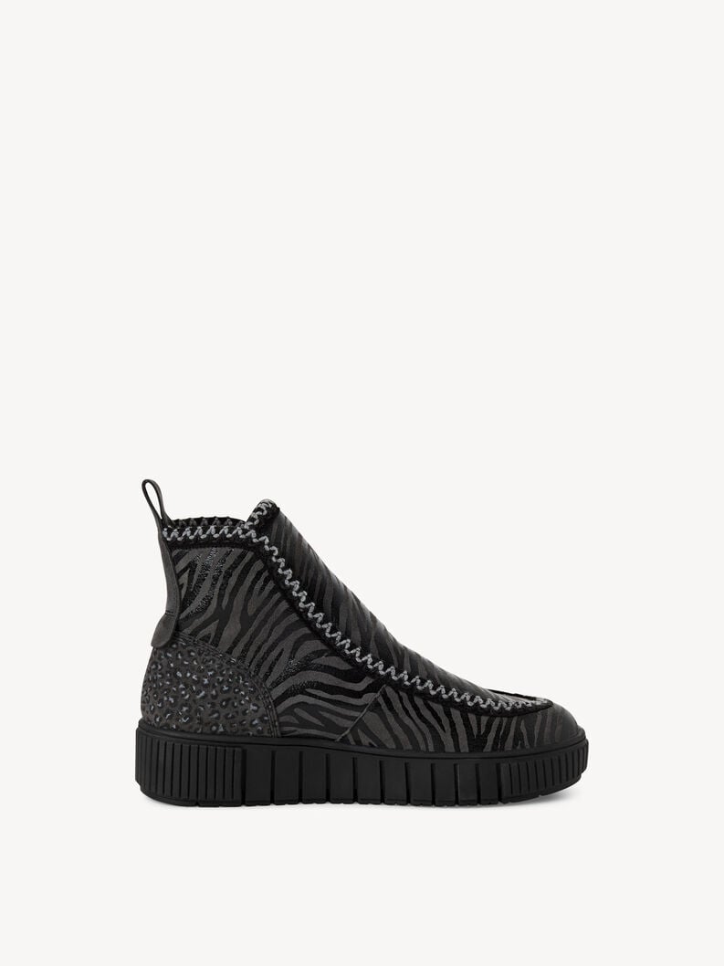 Tamaris Lederstiefelette - Schwarz Warmfutter