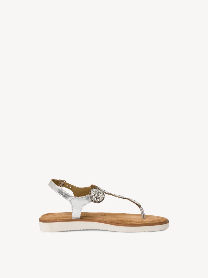 Tamaris Ledersandale - Silber