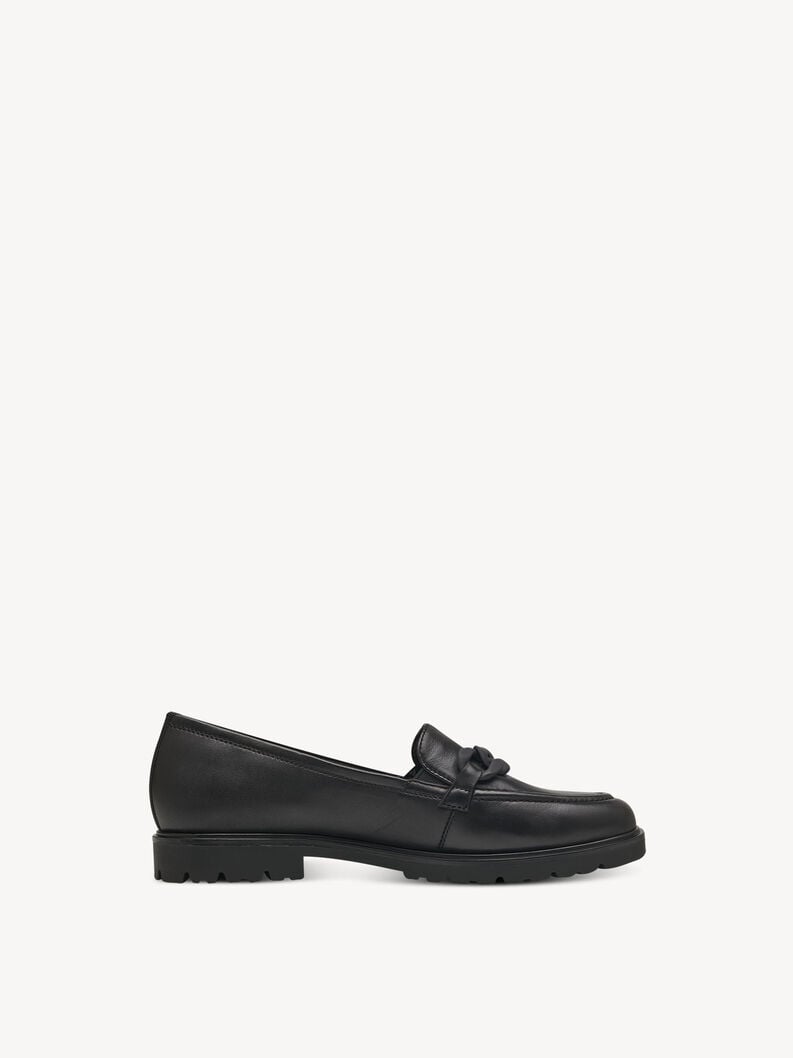 Tamaris Lederslipper - Schwarz