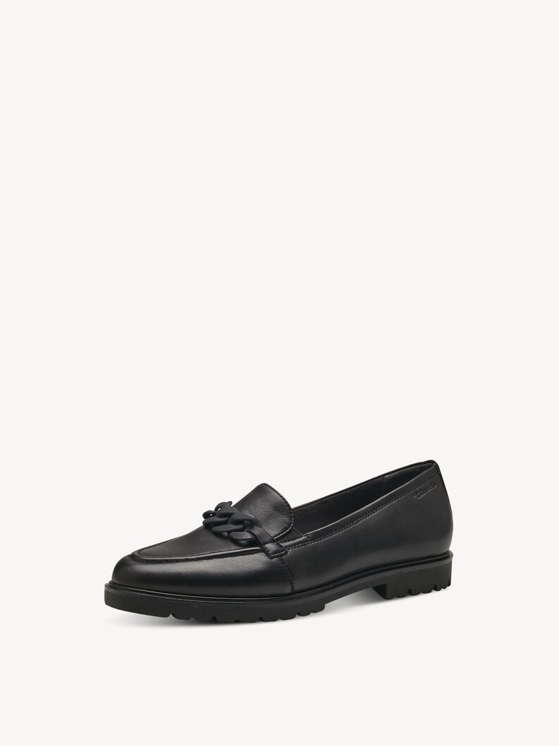Tamaris Lederslipper - Schwarz