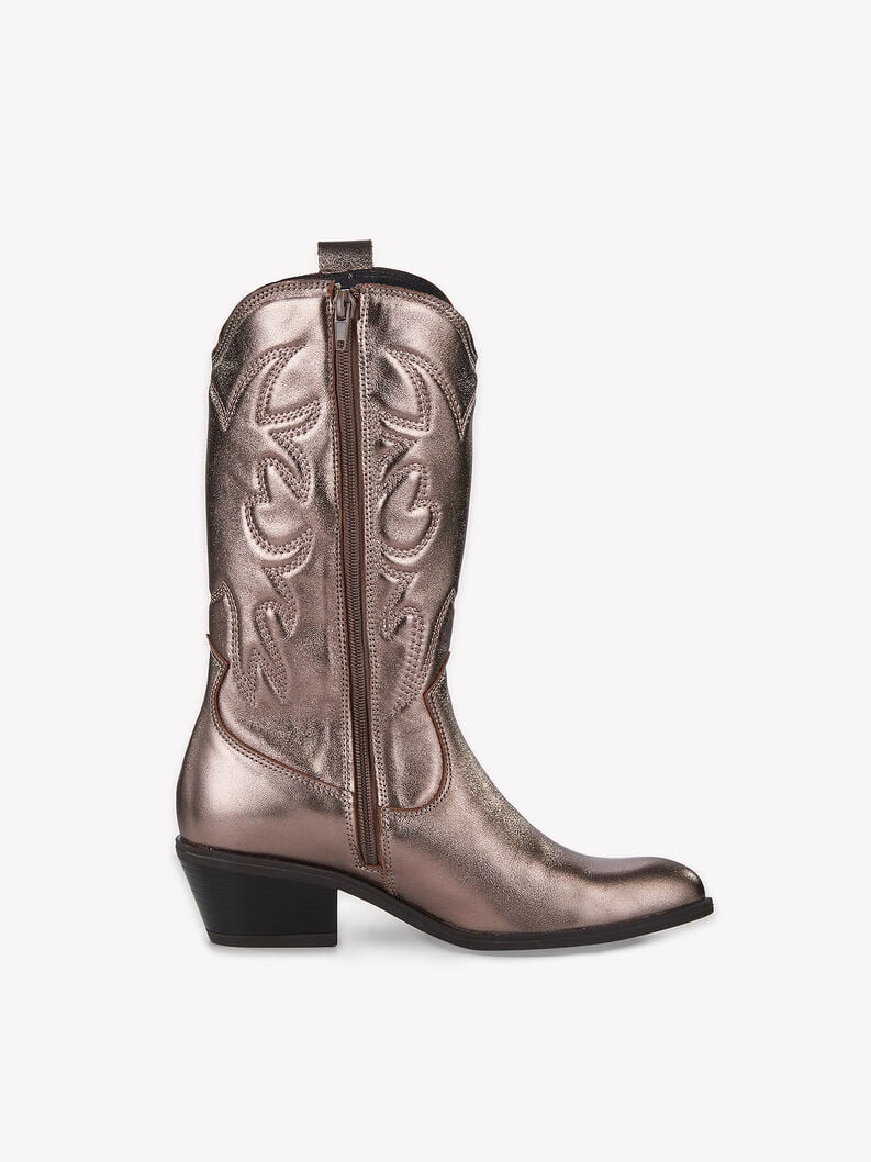 Tamaris Ledercowboystiefel - Metallic