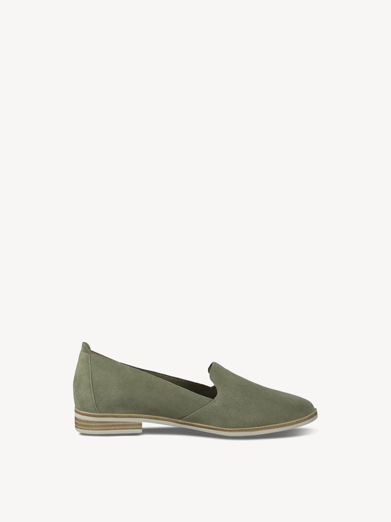 Tamaris Lederslipper - Grün