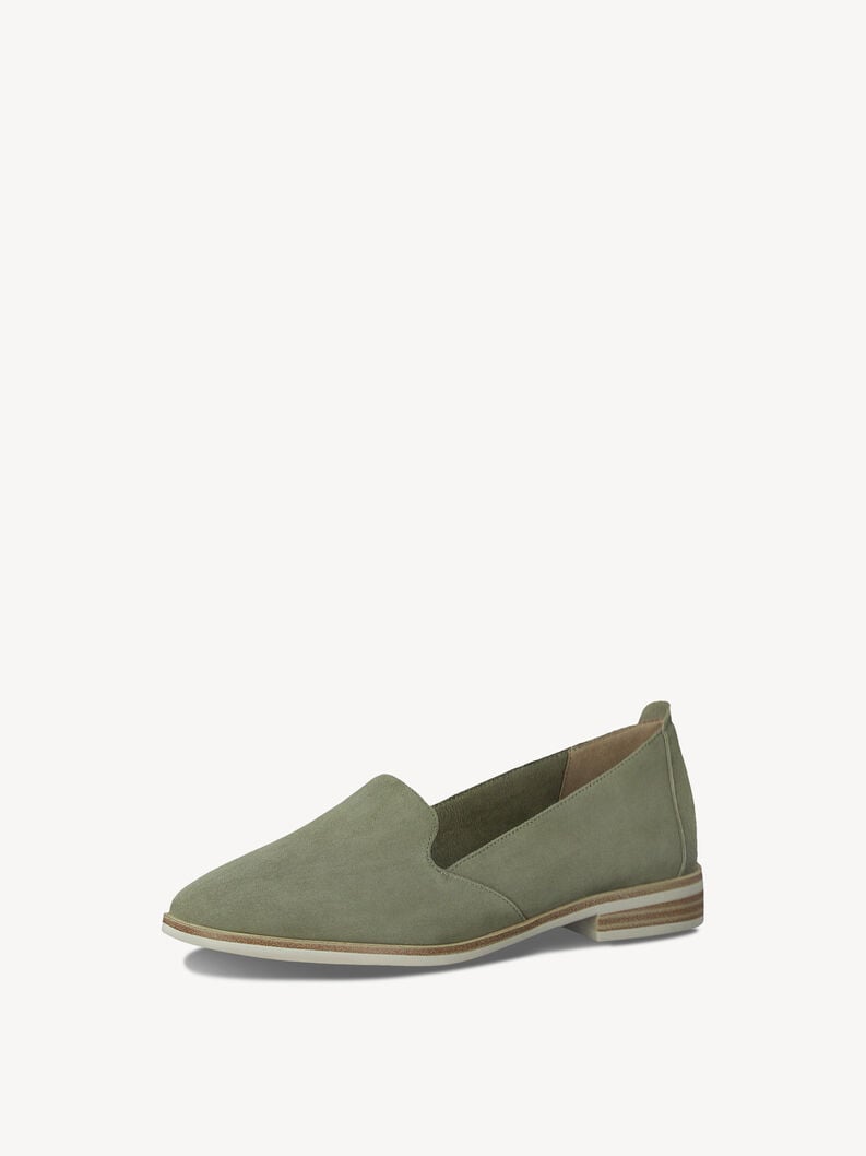 Tamaris Lederslipper - Grün