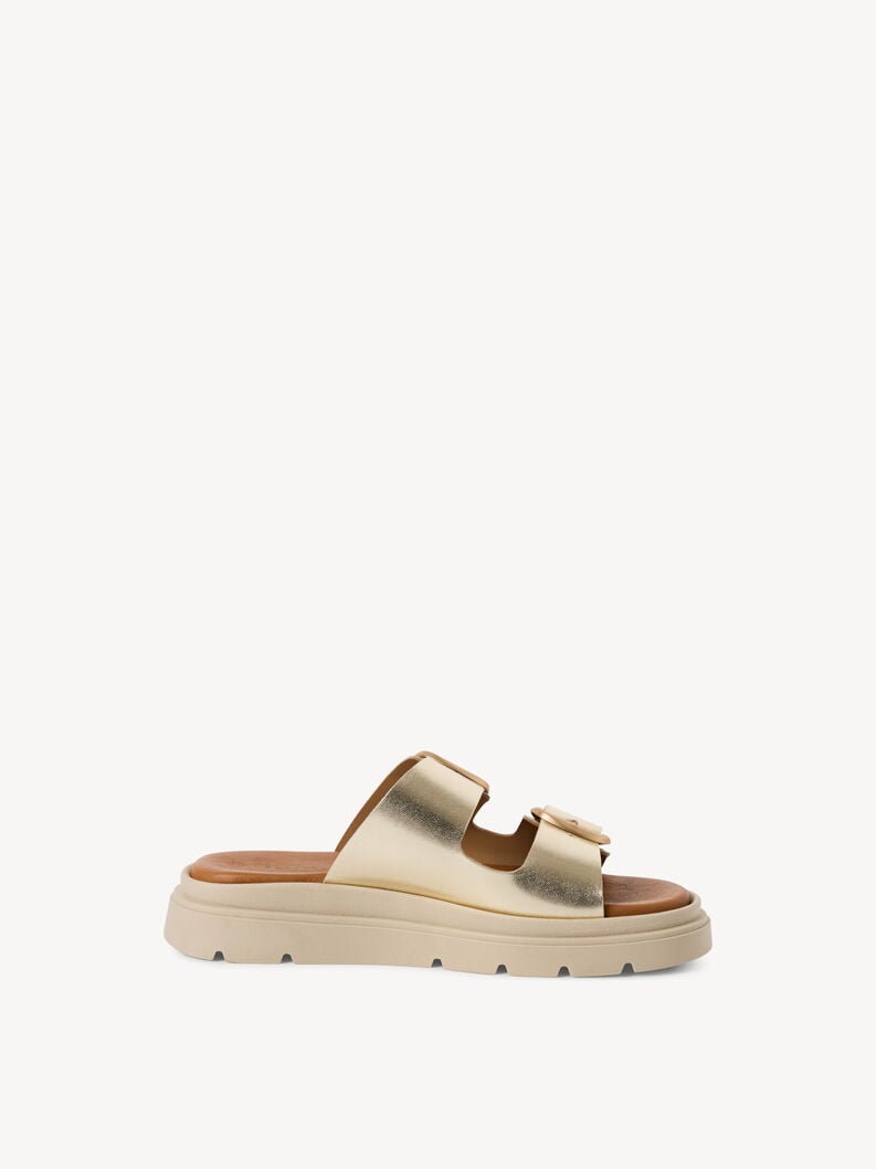 Tamaris Lederpantolette - Gold