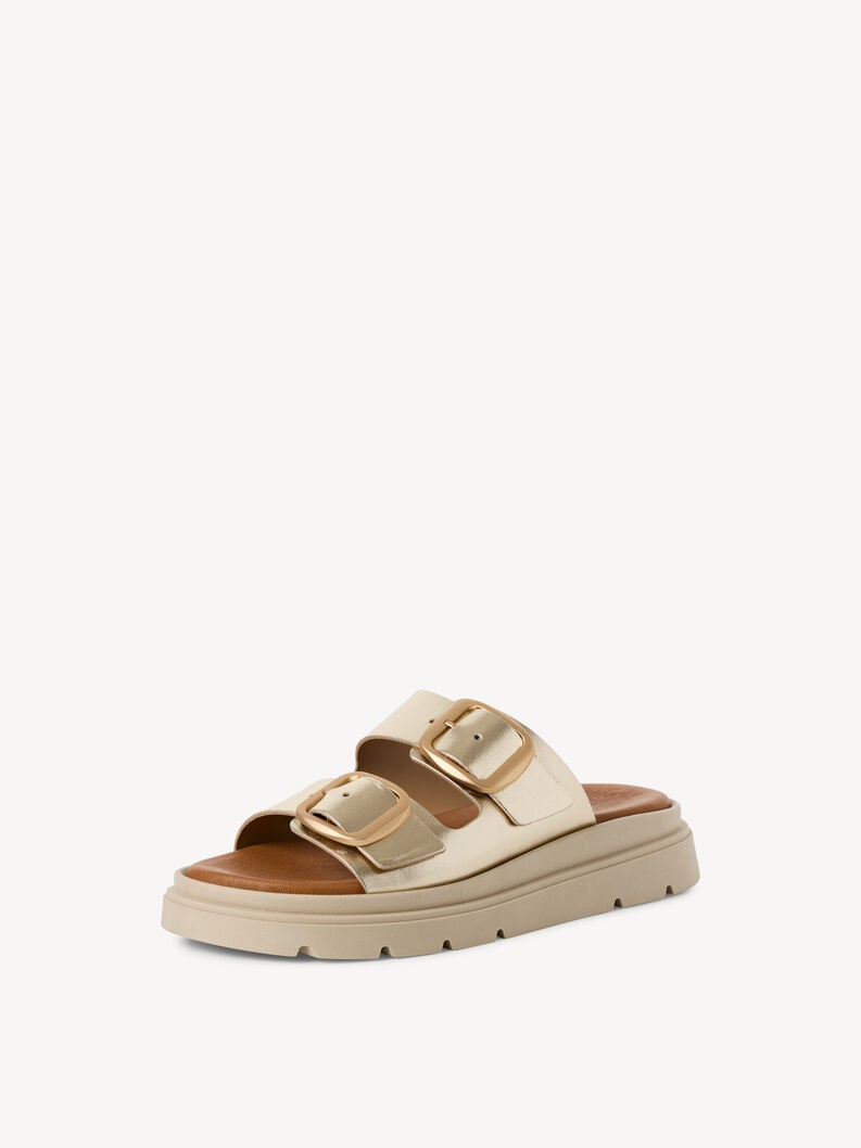 Tamaris Lederpantolette - Gold