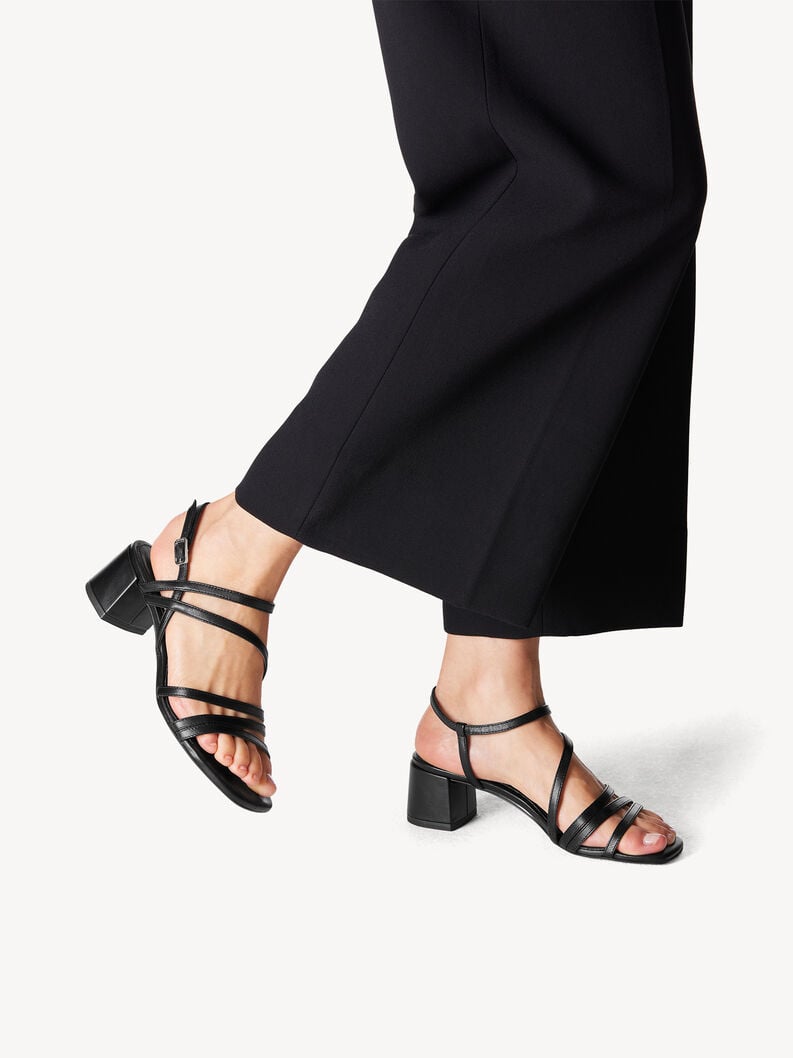 Tamaris Ledersandalette - Schwarz