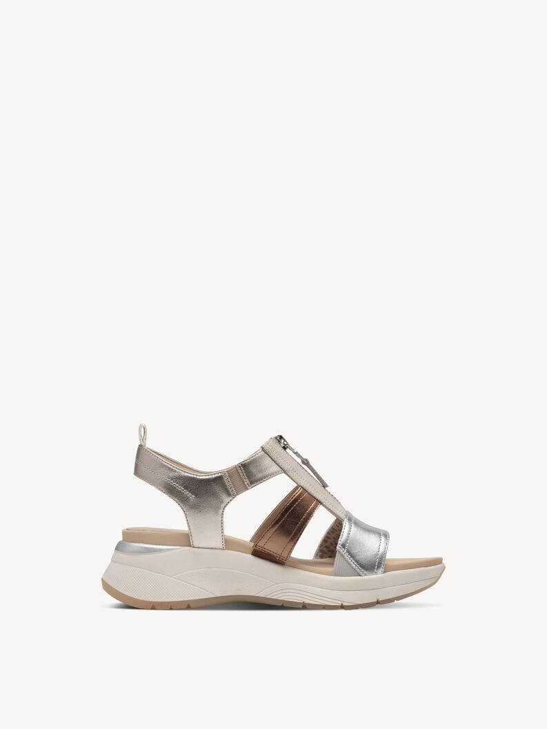 Tamaris Ledersandale - Metallic